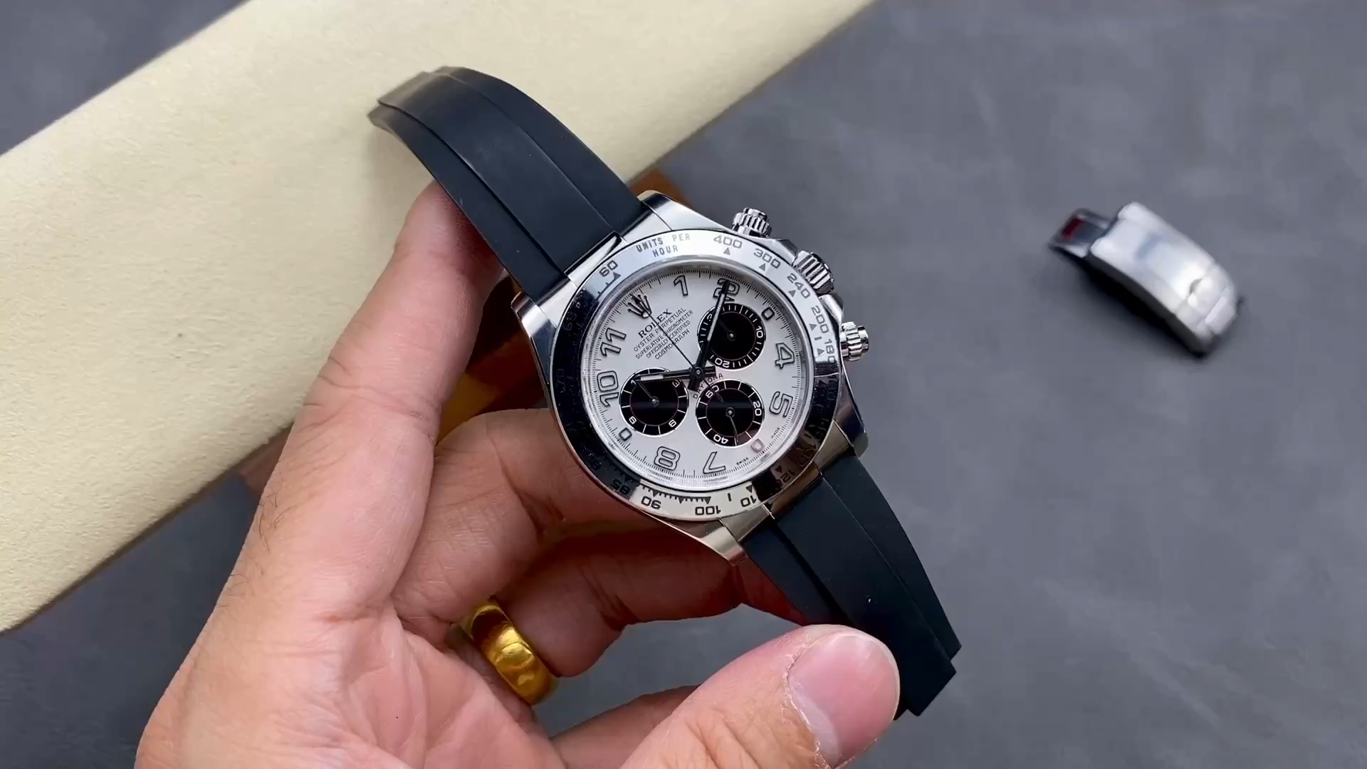 Rolex Daytona 116519, video, hand-held watch view. - Video