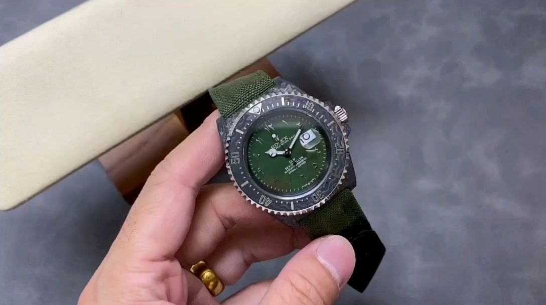 Rolex Sea Dweller DiW Carbon HUNTER ARABIC 43mm Luxury Mens Watch - Video