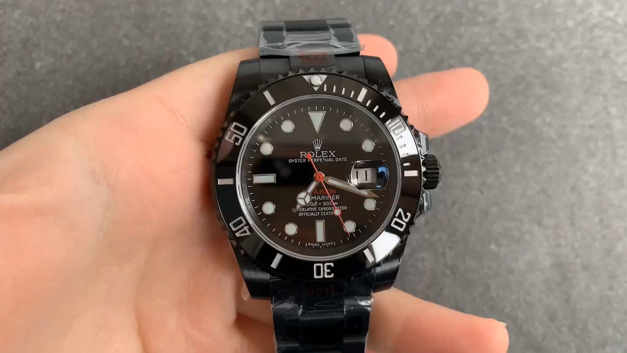 Rolex Submariner Blaken Black PVD/DLC Coated Stainless Steel 40mm 116610LN - Video