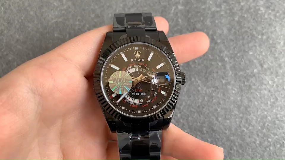 Rolex Sky Dweller PVD Coated Case DIW Limited Edition Black Dial 42MM Men's Watch - Video