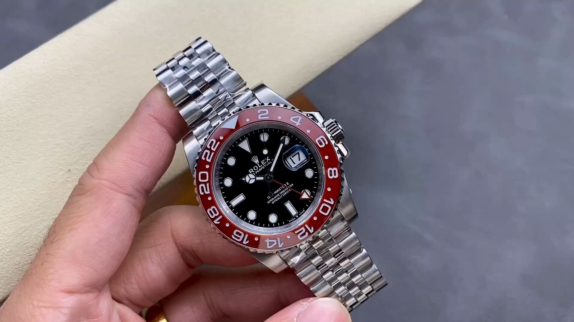 Rolex GMT Master II Pepsi 126710BLRO Jubilee Mint Black Dial 40MM Men's Watch - Video