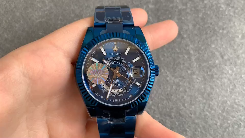 Rolex DiW Sky Dweller 326934 BLUE DLC 40MM Men's Watch - Video