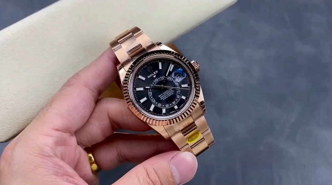 Swiss Rolex Sky Dweller 42 Slate Dial Rose Gold m336935 0004 Men's Replica Watch - Video
