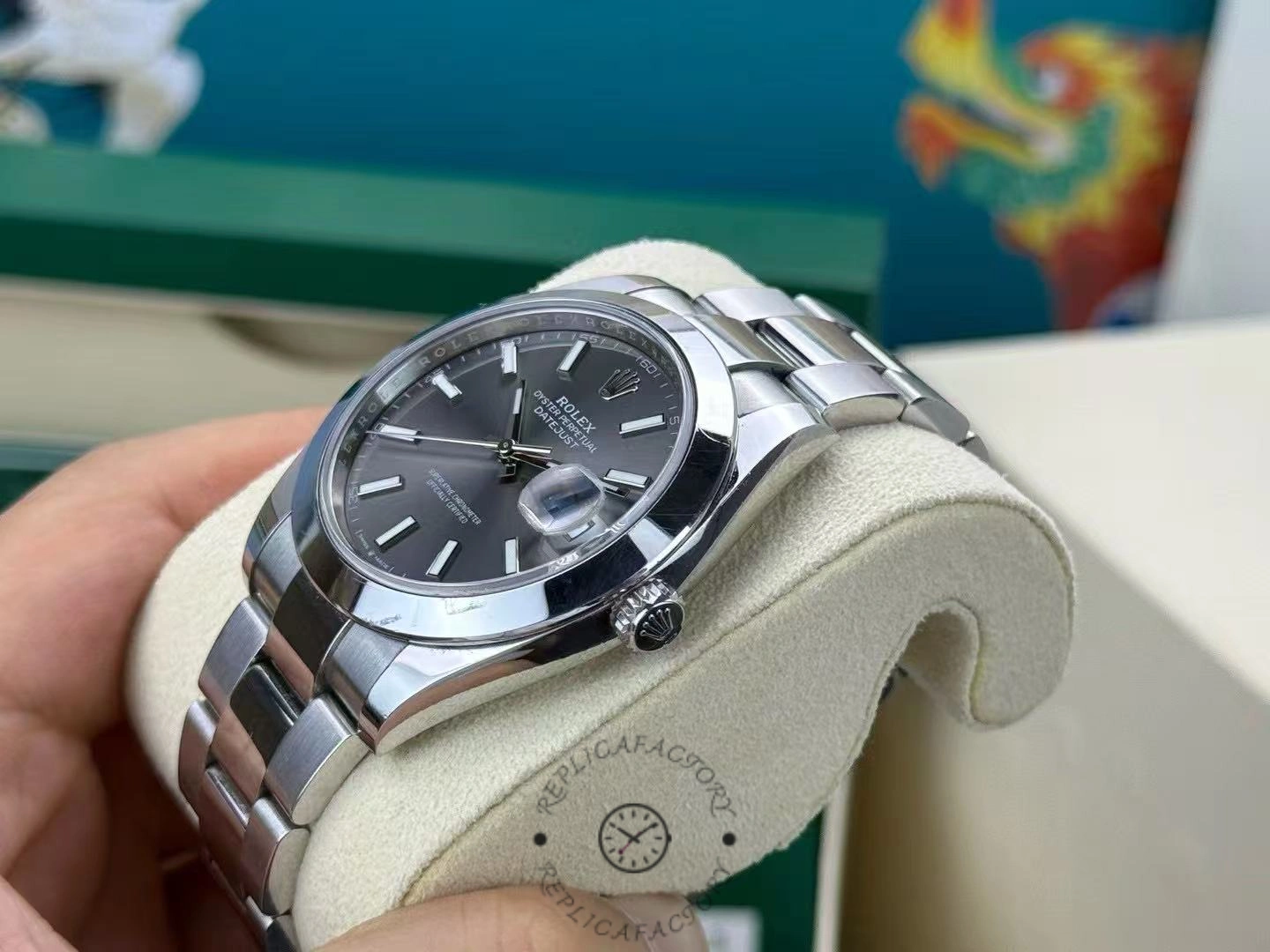 Rolex Datejust 41 Stainless Steel Slate Dial M126300 0007 Men's Watch