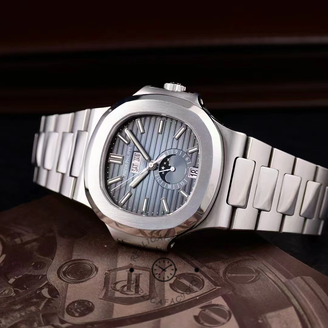 Patek Philippe Nautilus 5726 1A 001 40.5mm Stainless Steel Blue Dial Watch - Replica Factory