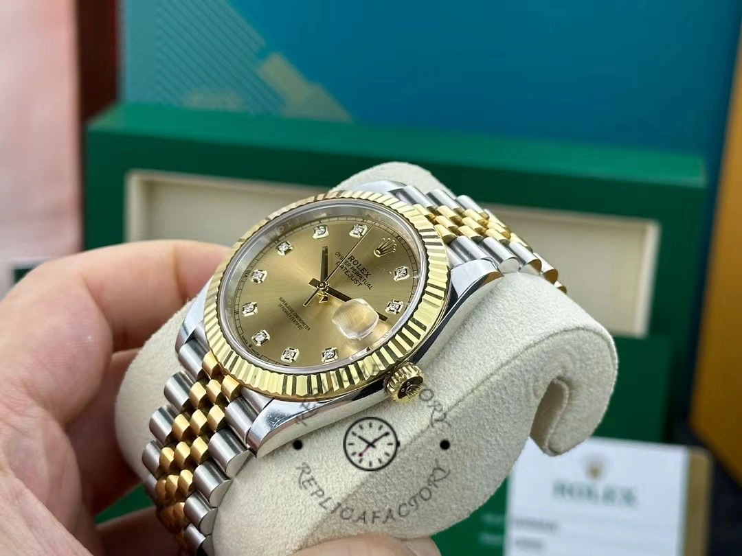 2022 Rolex Datejust Champagne Diamond Dial Two Tone M126333-0012