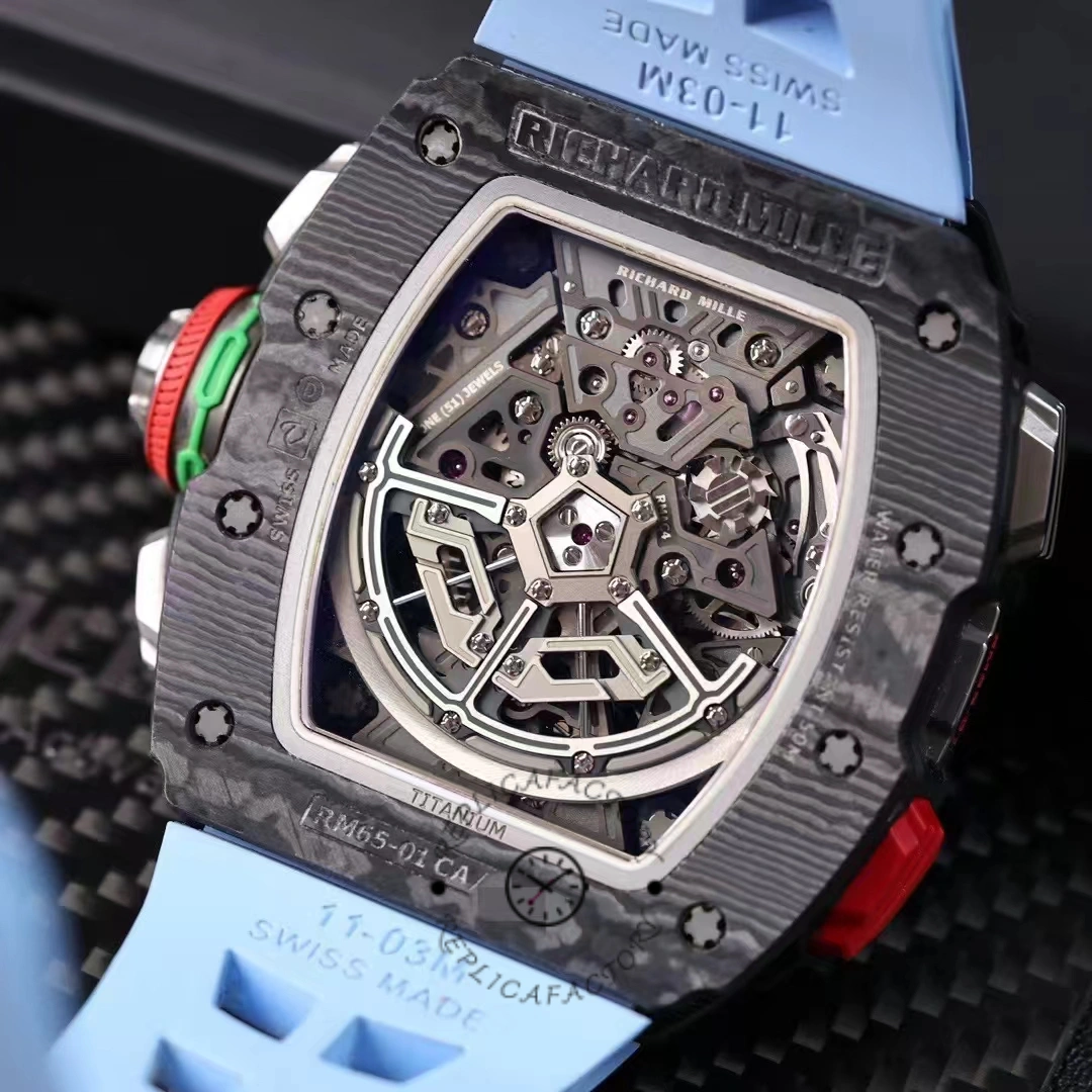 Replica Richard Mille Winding Split-Seconds Chronograph Carbon TPT RM 65-01 50mm - Replica Factory
