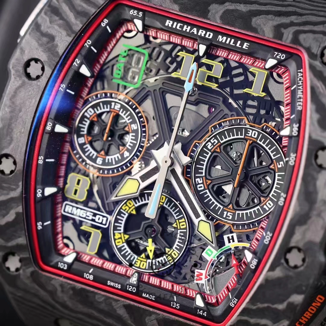 Replica Richard Mille Winding Split-Seconds Chronograph Carbon TPT RM 65-01 50mm - Replica Factory