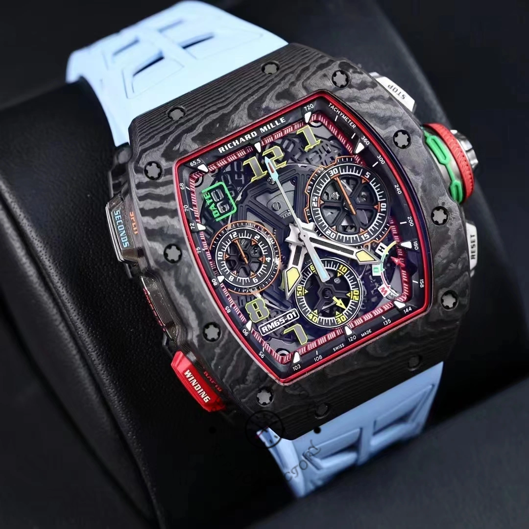 Replica Richard Mille Winding Split-Seconds Chronograph Carbon TPT RM 65-01 50mm - Replica Factory