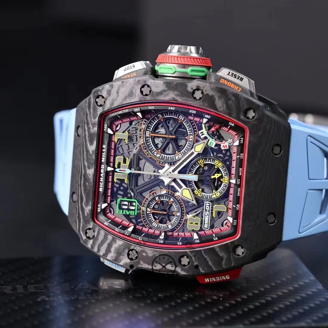 Replica Richard Mille Winding Split-Seconds Chronograph Carbon TPT RM 65-01 50mm - Replica Factory