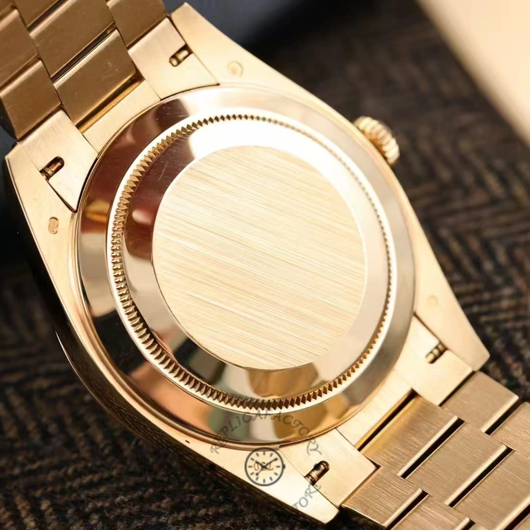 Replica Rolex Day-Date 40 Yellow Gold Champagne Dial Back