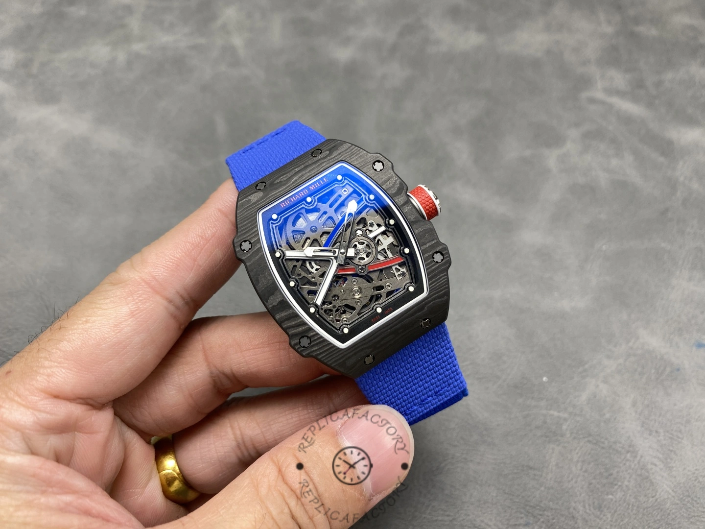 Richard Mille RM 67-02 Automatic Sebastian Ogier Black Blue - Replica Factory