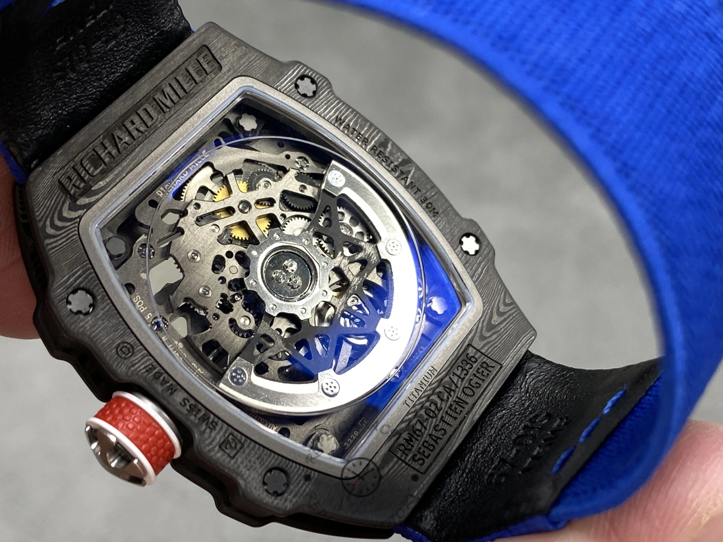 Richard Mille RM 67-02 Automatic Sebastian Ogier Black Blue - Replica Factory