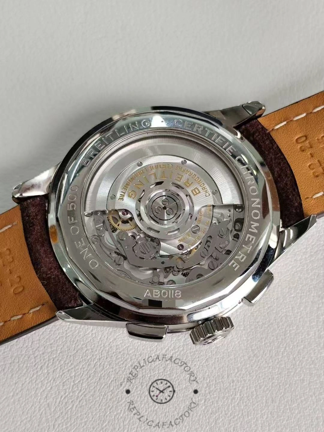 Breitling Premier B01 replica Watch - Actual photo from the movement