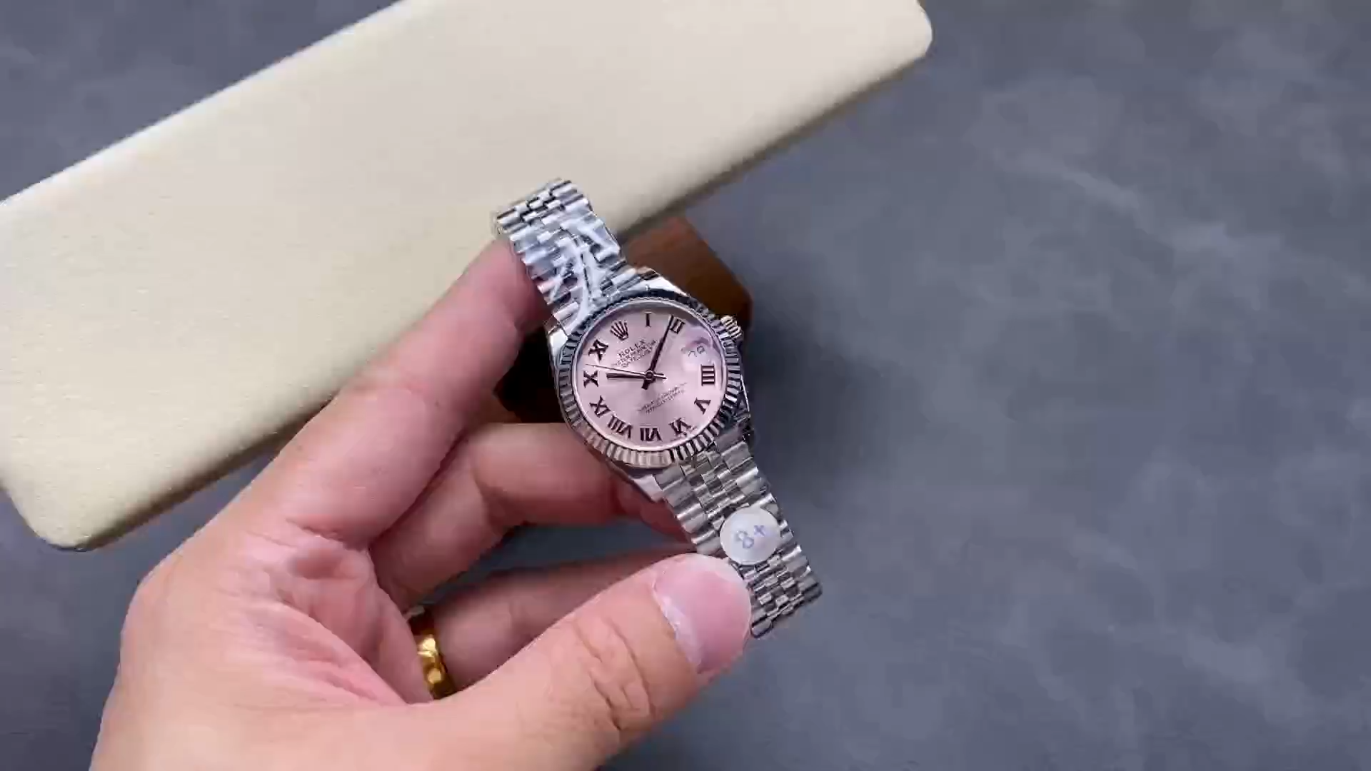 Rolex Datejust 279174 Stainless Steel Pink Roman Dial 28mm Lady Replica Watch - Replica Factory