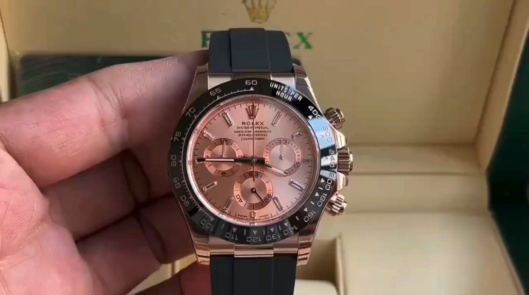 Rolex Cosmograph Daytona 116515LN Everose Gold Pink Dial 40mm Mens Replica Watch - Replica Factory