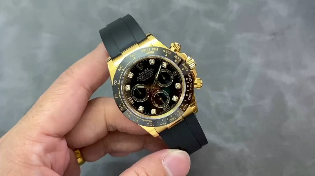 Rolex Daytona 116518LN Black Diamond Dial 40mm Mens Replica Watch