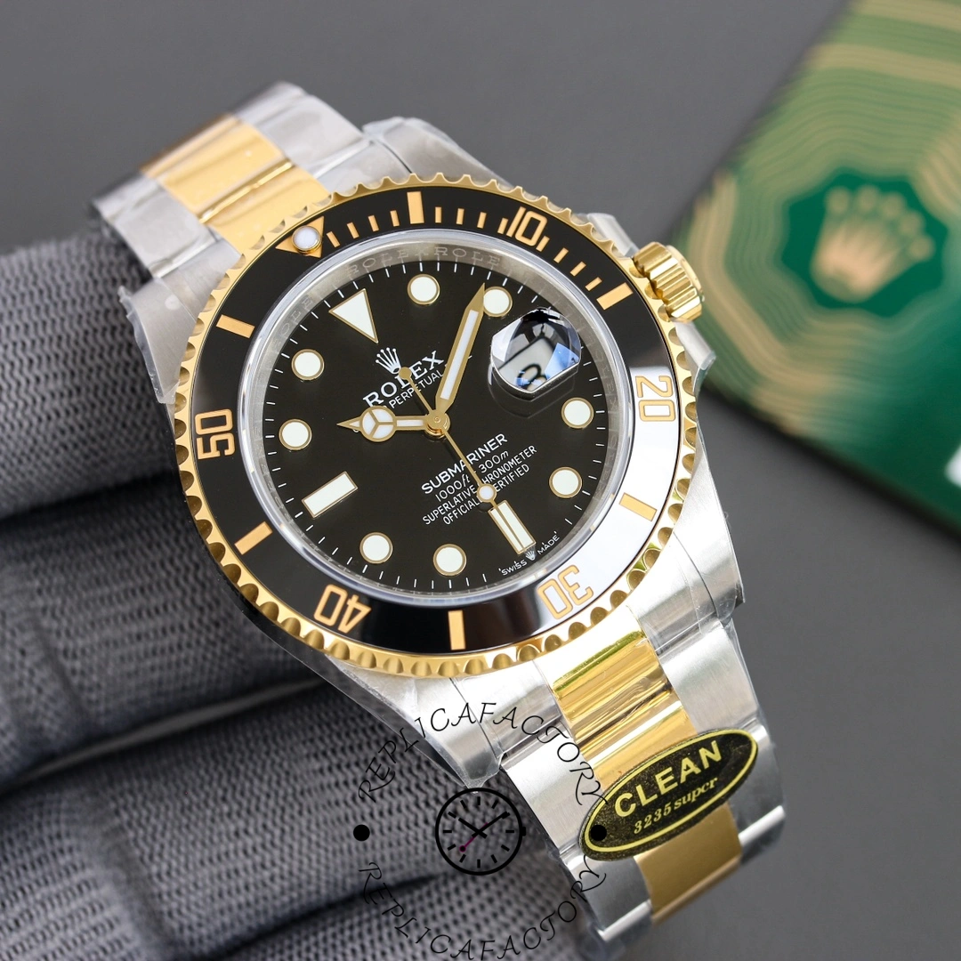 Rolex Submariner 126613LN 0002 full watch close-up, dial texture and gold accents visible.