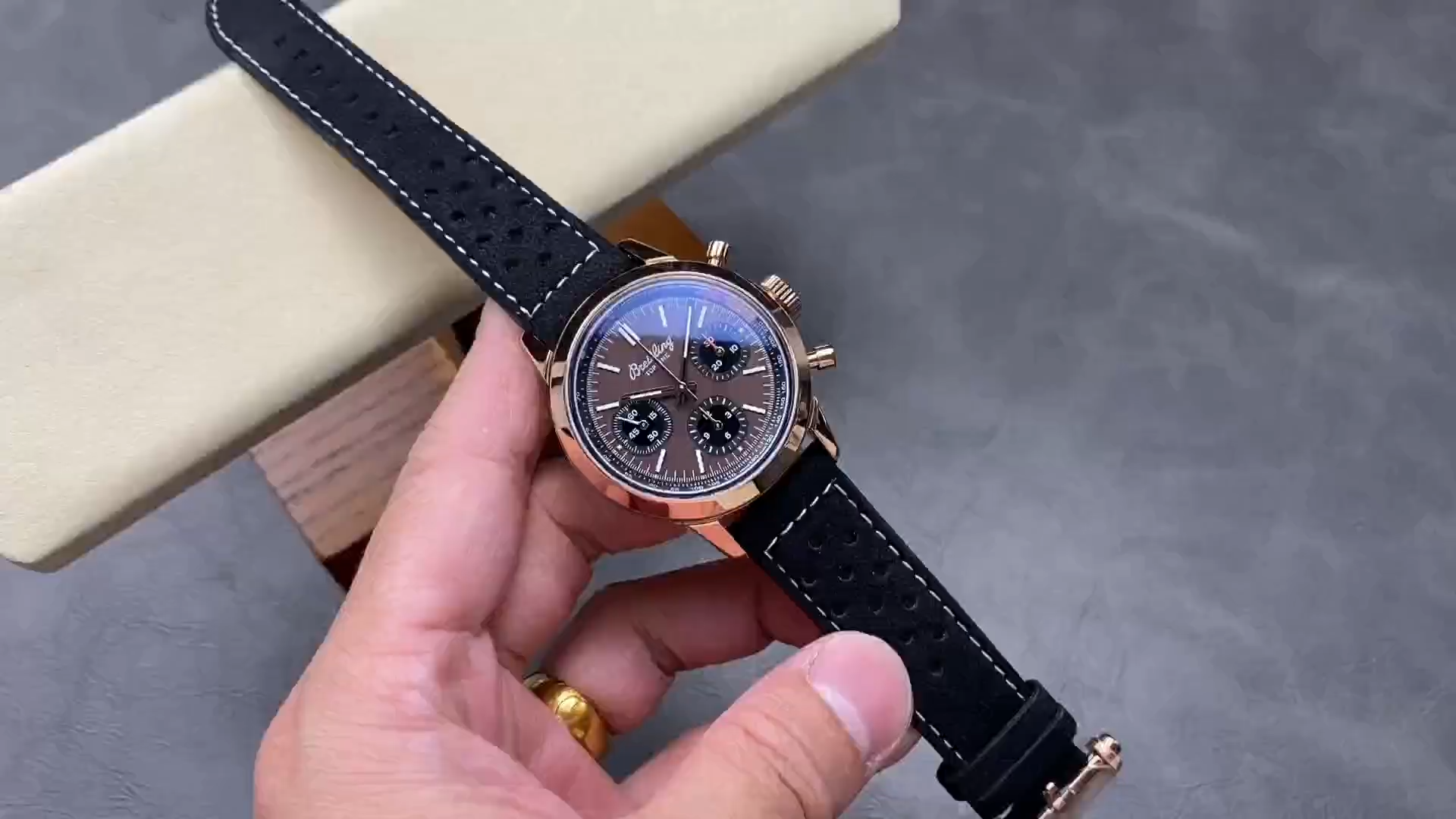 Breitling Top Time B01 Replica Automatic Men's Watch RB01761A1Q1X1 Calfskin Strap