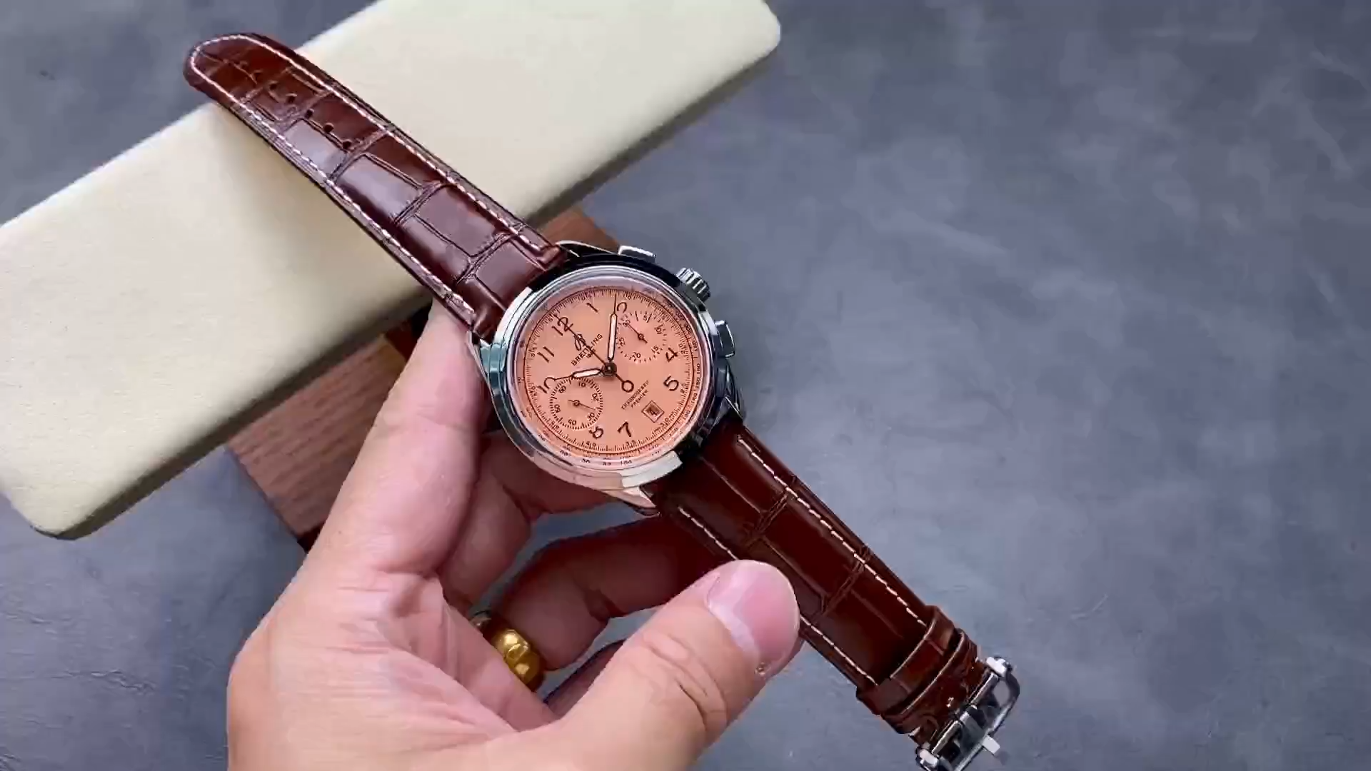 Breitling Premier B01 Chronograph 42 AB0145331K1P2 Replica Copper Dial