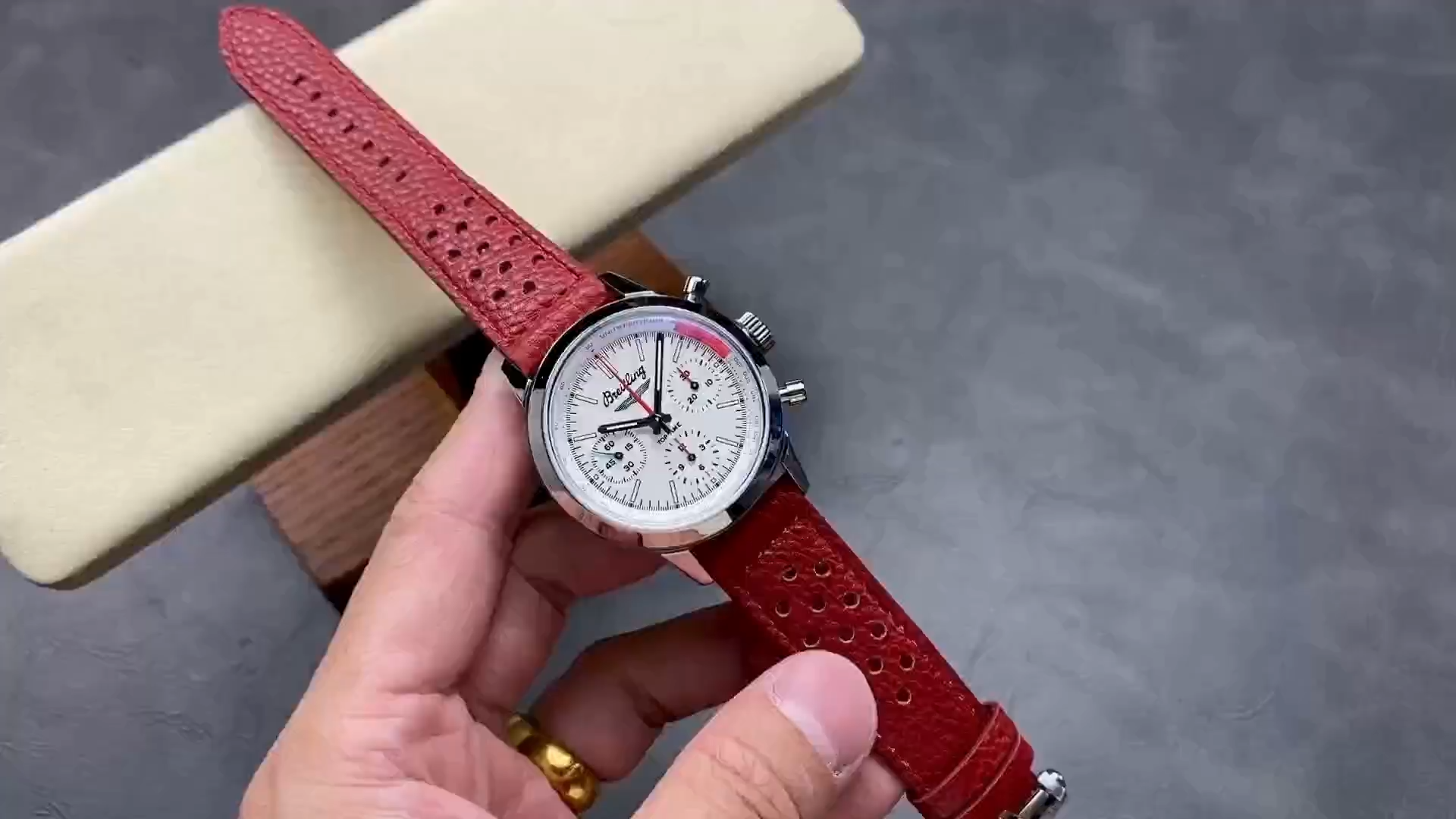 Breitling Premier B01 AB0176A71A1X1 1:1 Clone Chronograph 42mm White Dial