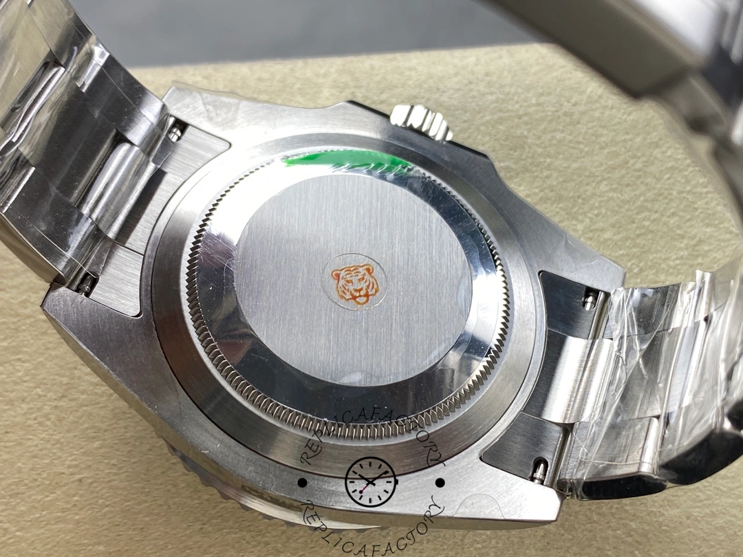 Rolex Submariner 126619LB 0003, case back view showing brushed steel finish.