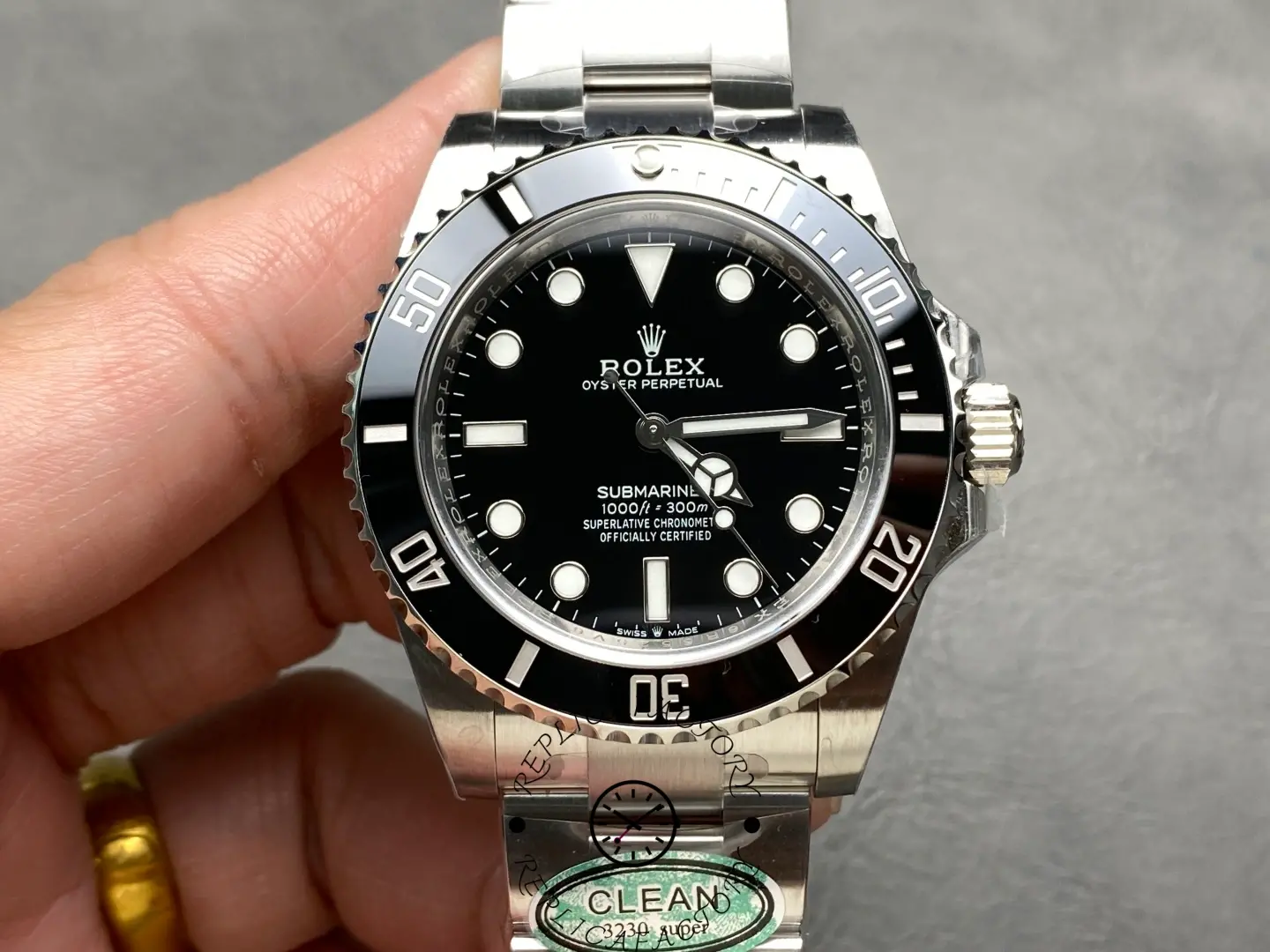 Rolex Submariner 124060, front close-up showing bezel markers and hands.