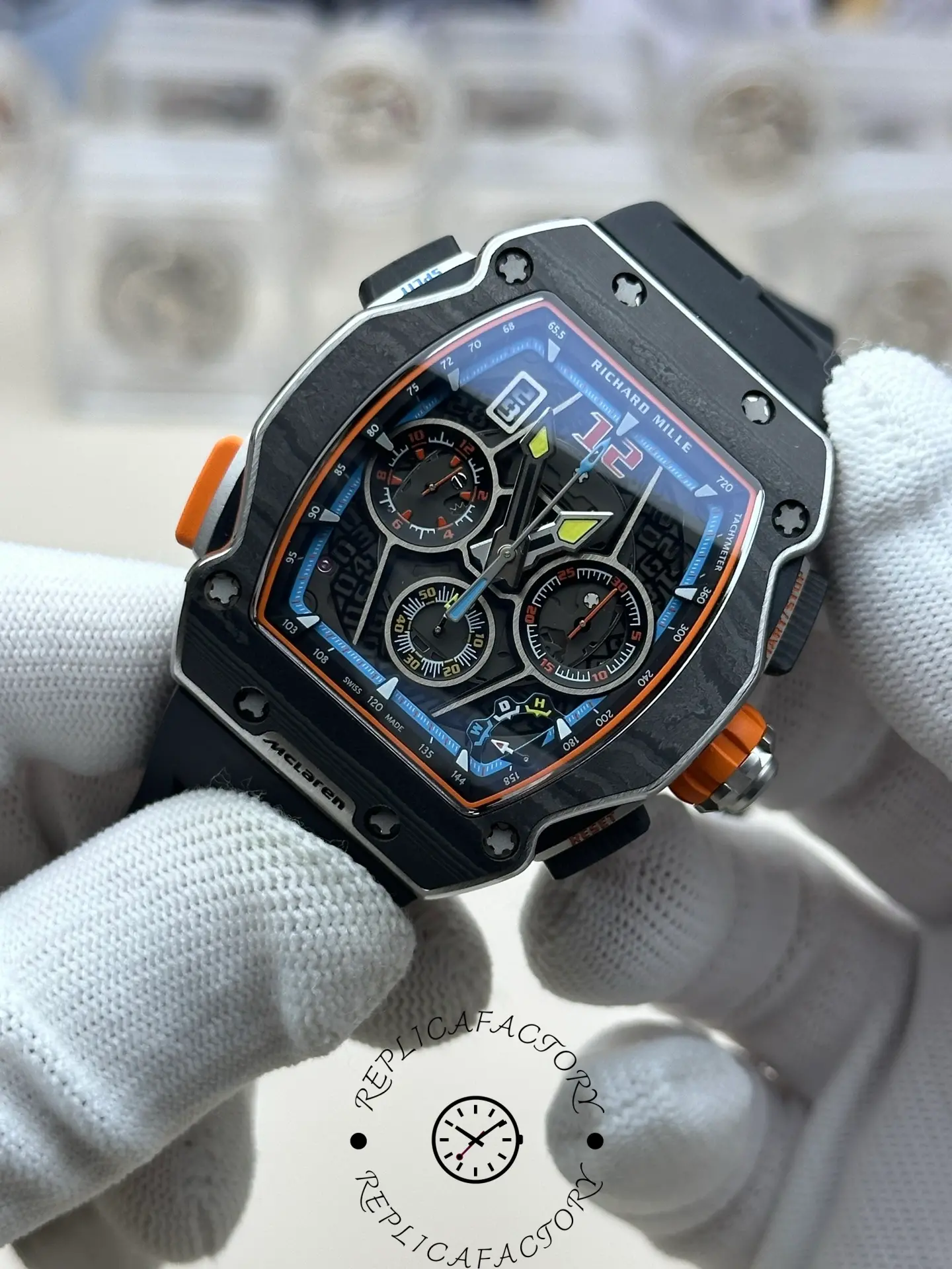 Replica Richard Mille Automatic Winding Split seconds Chronograph Carbon RM 65 01 - Replica Factory