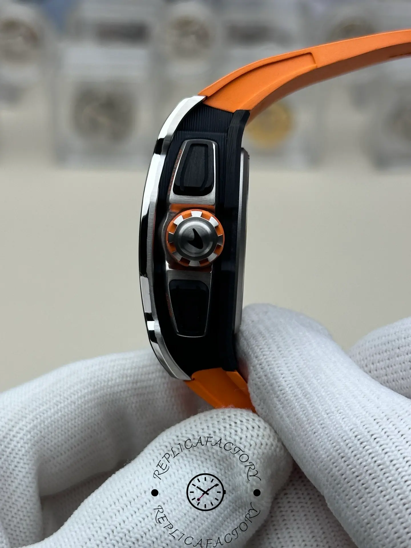 Replica Richard Mille RM 65 01 Automatic Split Seconds Orange Strap - Replica Factory