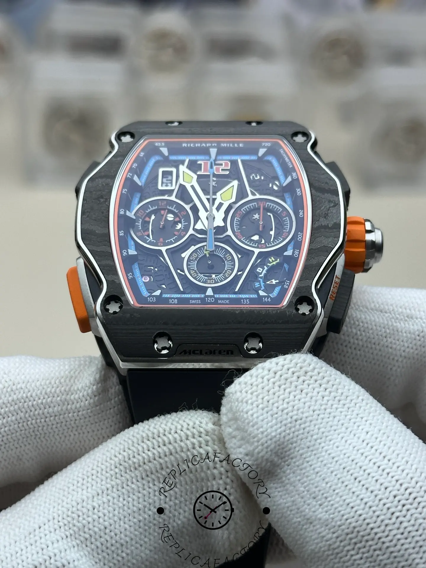 Replica Richard Mille Automatic Winding Split seconds Chronograph Carbon RM 65 01 - Replica Factory