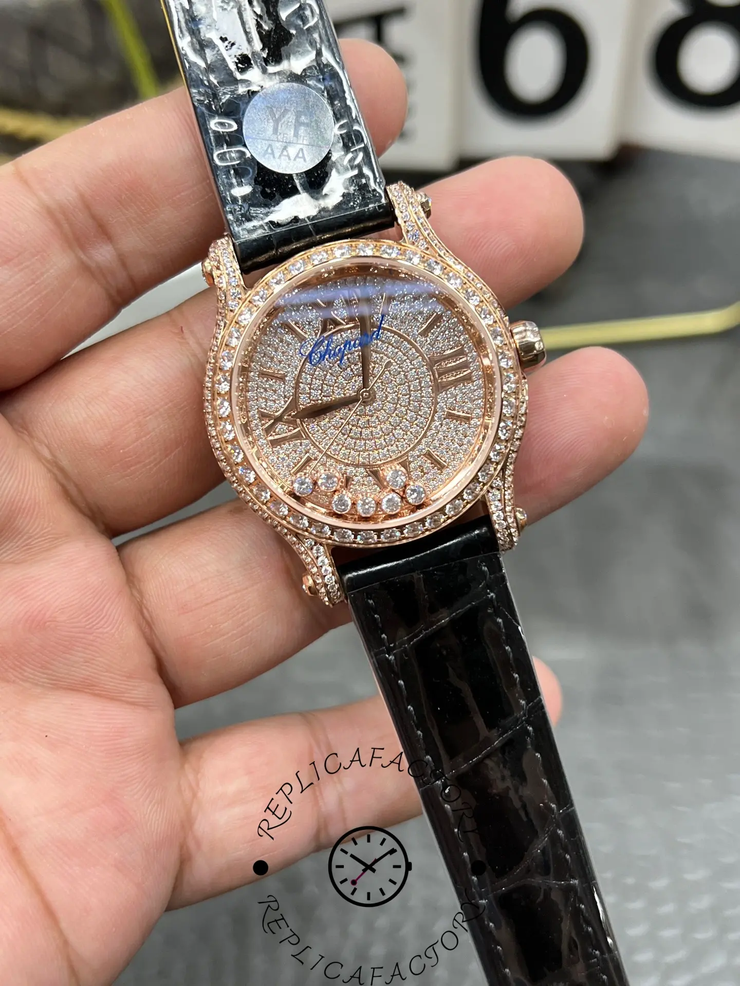 Chopard 274891-5001 1:1 Clone Happy Sport Diamond Watch - Replica Factory