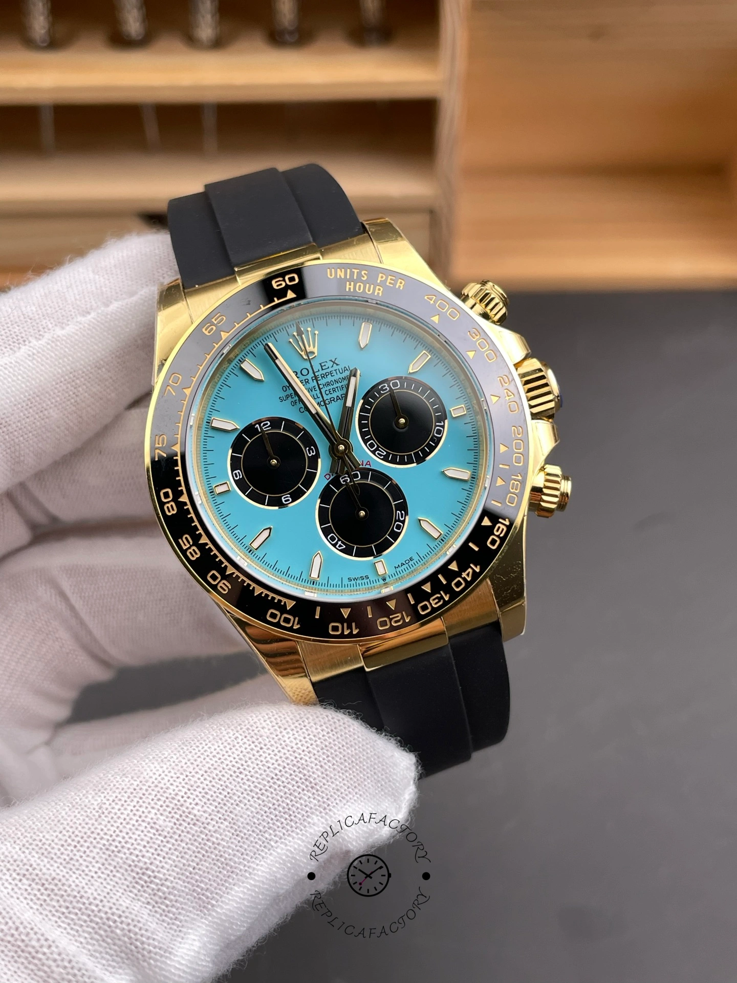 Rolex Daytona 126518LN 0014, angled front view highlighting bezel and dial details.