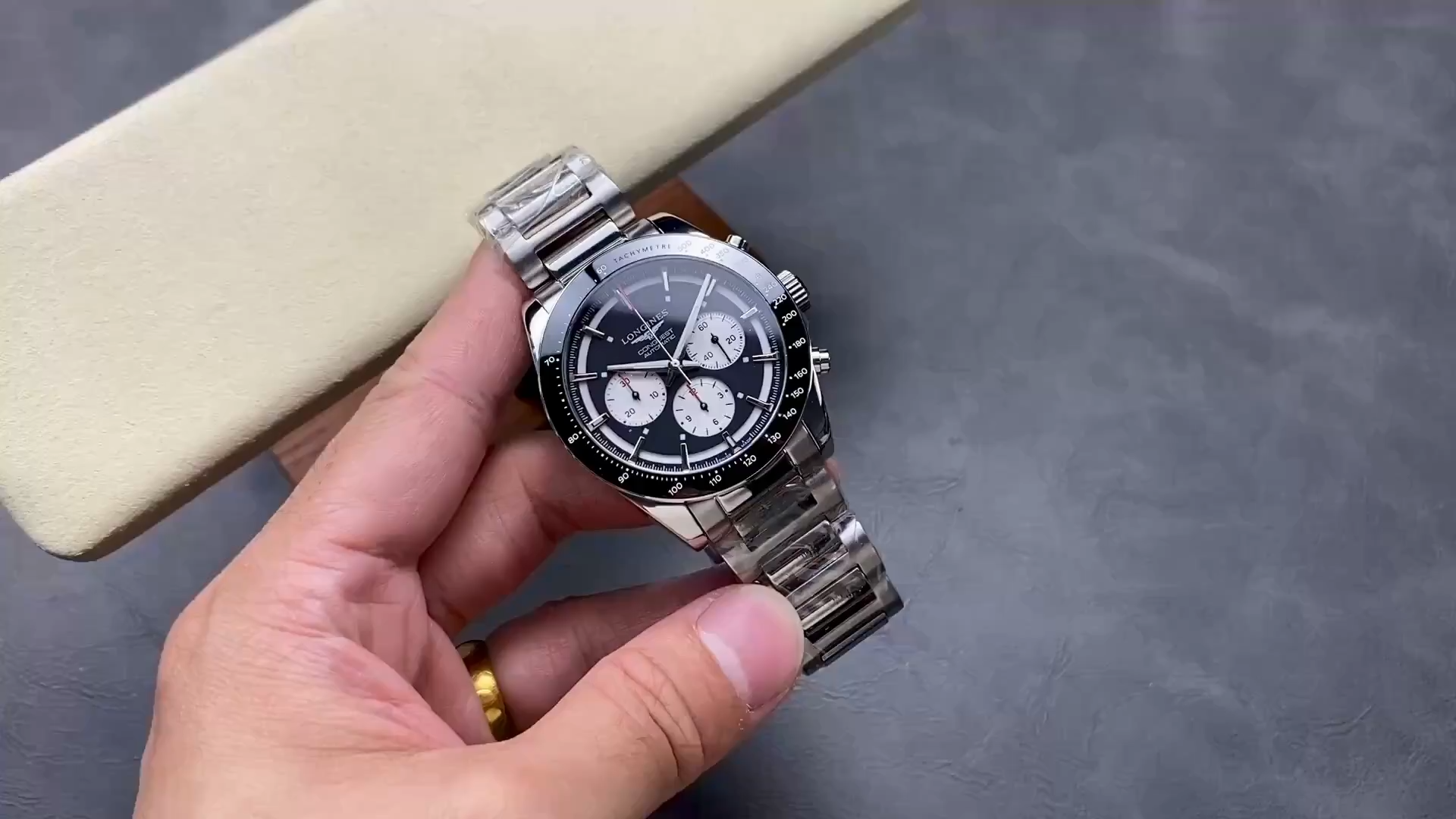 Longines Conquest L3.835.4.52.6 Chronograph 42 Black Dial 1:1 Clone - Video