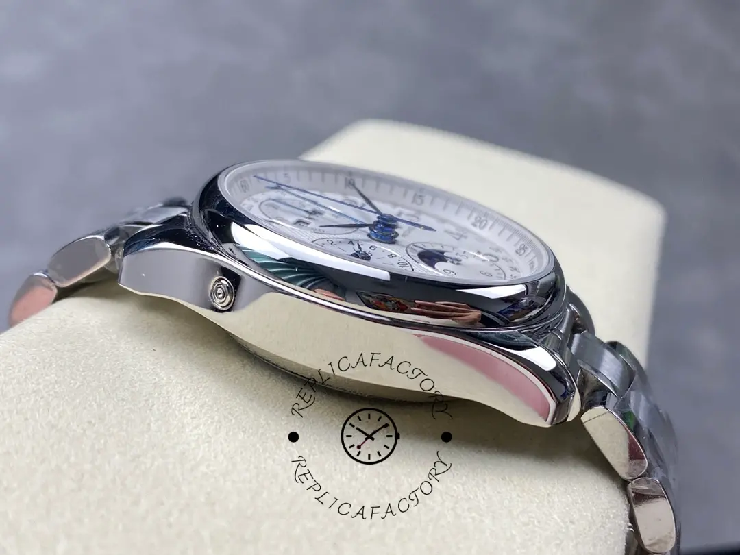 Low side profile of Longines Master Collection L2.673.4.78.6 showing polished case and slim bezel.