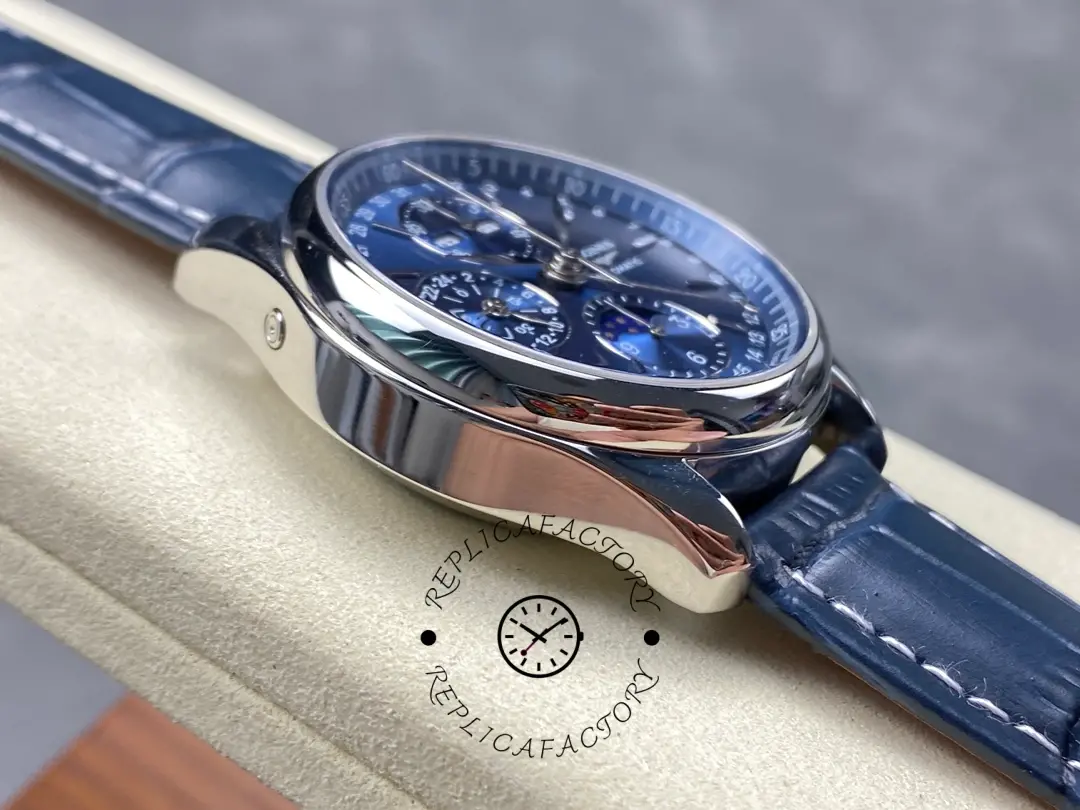 Profile view of Longines Master Collection L2.673.4.92.0 showing polished case and domed crystal.