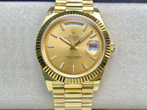 Replica Rolex Day Date M228238-0003 40MM EW Factory Gold Dial