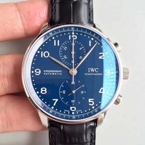 Replica IWC Portugieser Chronograph Edition 150 Years IW371601 YL Factory Blue Dial