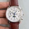 Replica Longines Master Collection Moonphase Chronograph L2.673.4.78.3 JF Factory White Dial