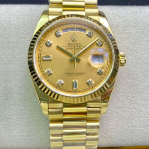 Replica Rolex Day-Date M128238-0008 Yellow Gold EW Factory Champagne Dial