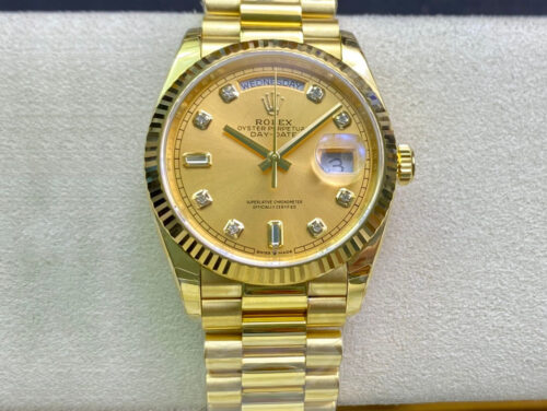 Replica Rolex Day-Date M128238-0008 Yellow Gold EW Factory Champagne Dial