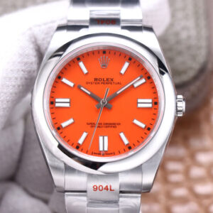 Replica Rolex Oyster Perpetual M124300-0007 EW Factory Orange Dial