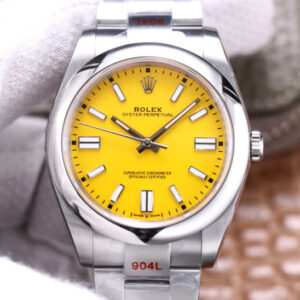 Replica Rolex Oyster Perpetual M124300-0004 41MM EW Factory Yellow Dial