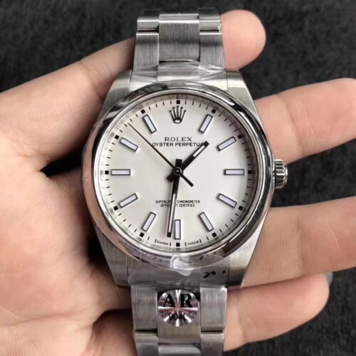 Replica Rolex Oyster Perpetual 114300 39MM AR Factory White Dial