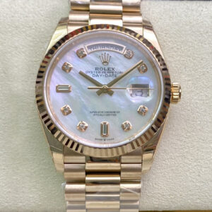 Replica Rolex Day Date M128235-0029 EW Factory Rose Gold Case