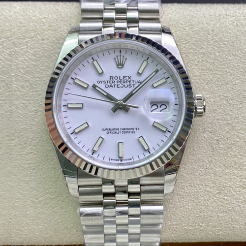 Replica Rolex Datejust 36MM EW Factory Stainless Steel Strap