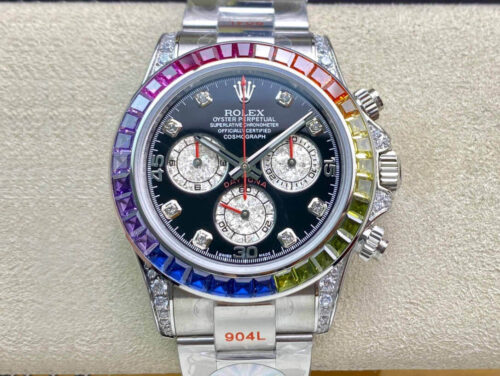 Replica Rolex Daytona Cosmograph 116599 RBOW JH Factory Stainless Steel Strap