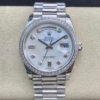 Replica Rolex Day Date 128396TBR-0005 EW Factory Diamond-set Dial