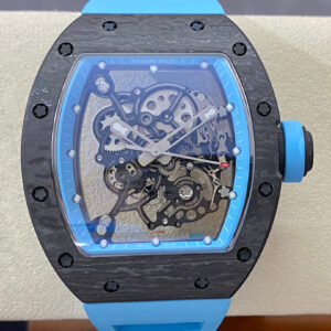 Replica Richard Mille RM-055 BBR Factory Blue Rubber Strap