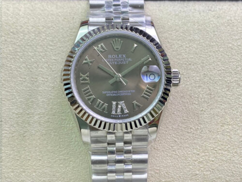 Replica Rolex Datejust M278274-0028 31MM EW Factory Gray Stainless Steel