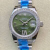 Replica Rolex Datejust 28MM BP Factory Diamond Bezel Green Dial